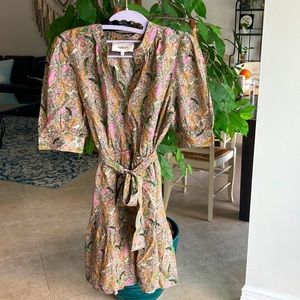 Ba&sh Jasmine Dress Size 0 Soft Cotton and Viscose with Belt
